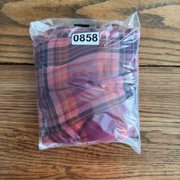 Casa Cabana Button Front Plaid Top Blouse Long Sleeve Rayon Soft! Women’s L - Picture 3 of 7